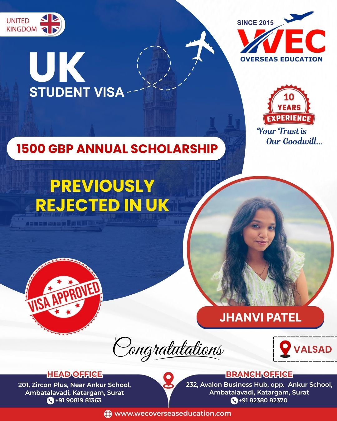 Previously Rejected in UK - UK Student Visa