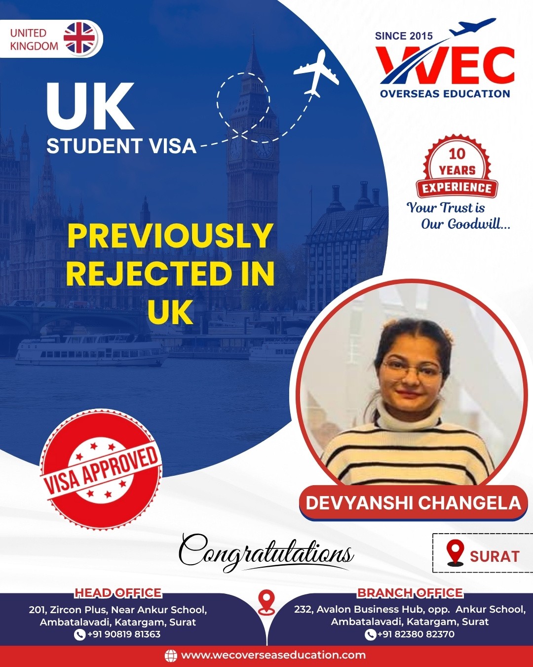 Previously Rejected in UK - UK Student Visa